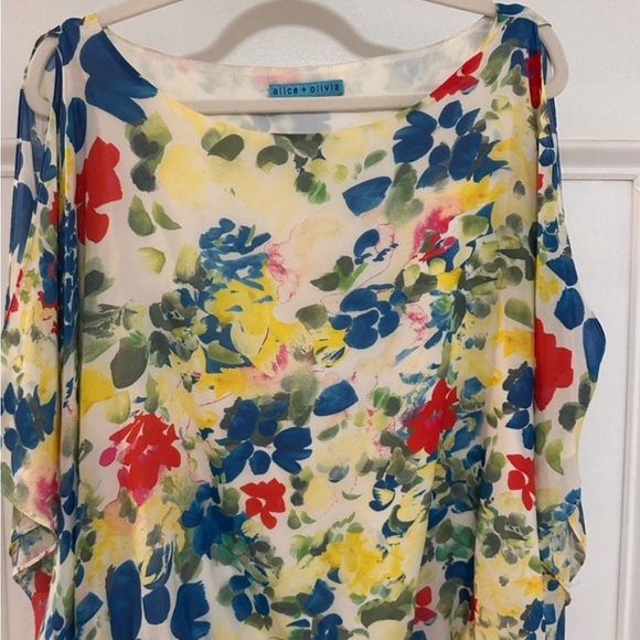 Alice + Olivia Colorful Floral Blouse Size 6. - Picture 2 of 7
